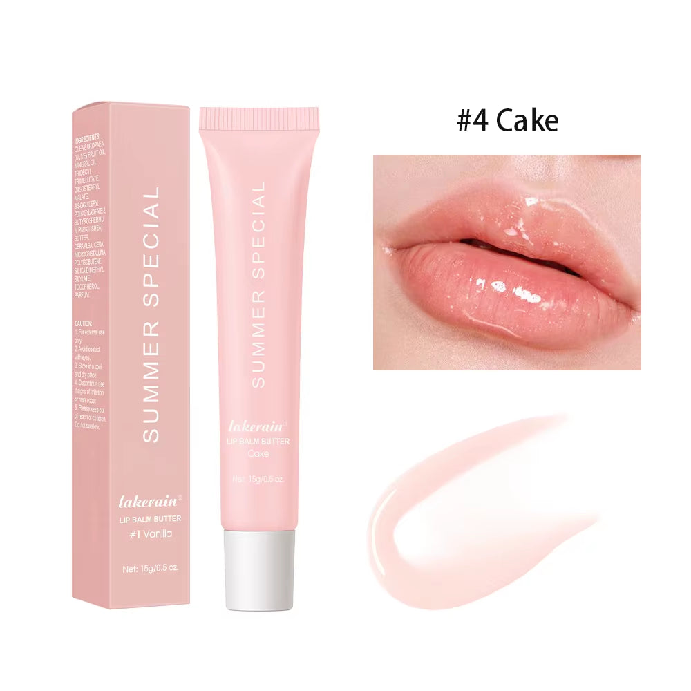Summer Lip Balm Moisturizing Mirror Lip Gloss Lip Vanilla Mint Iced Coffee Cake Smell Lipstick Transparent Lip Oil Makeup
