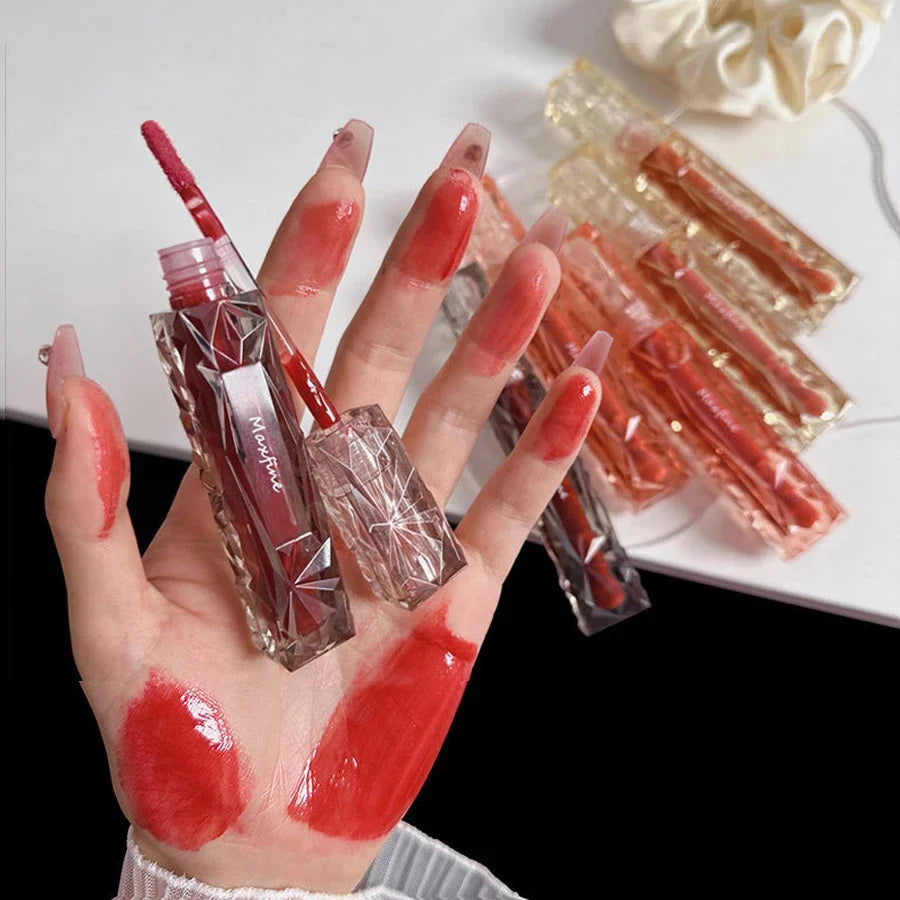 Mirror Lip Gloss Lip Gloss Lip Moisturizing Liquid Lipstick Waterproof Long-Lasting Brightening and Non Fading Lip Gloss