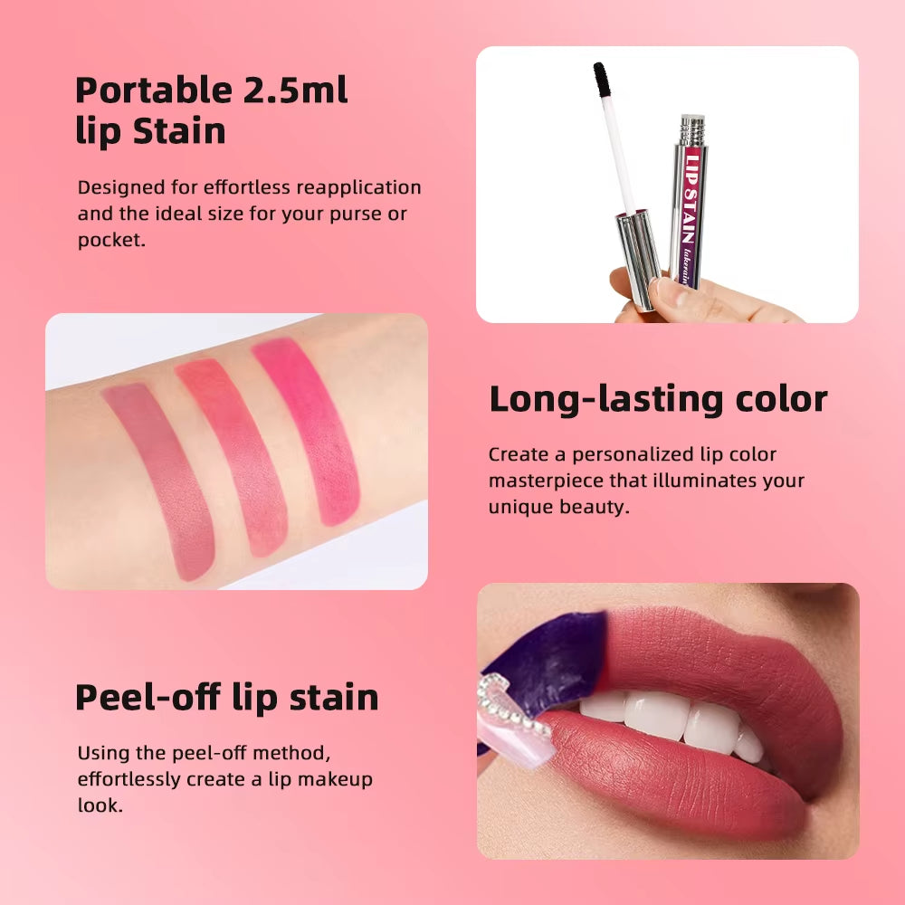Long Lasting Lip Inks Korean Matte Lip Tint Peel off Matte Tick for Lips Stick Free Shipping Liquid Lipstick Waterproof Makeup