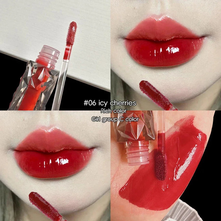 Mirror Lip Gloss Lip Gloss Lip Moisturizing Liquid Lipstick Waterproof Long-Lasting Brightening and Non Fading Lip Gloss