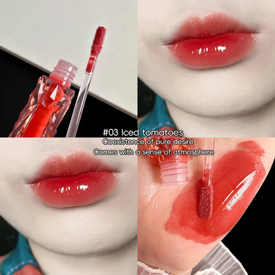 Mirror Lip Gloss Lip Gloss Lip Moisturizing Liquid Lipstick Waterproof Long-Lasting Brightening and Non Fading Lip Gloss