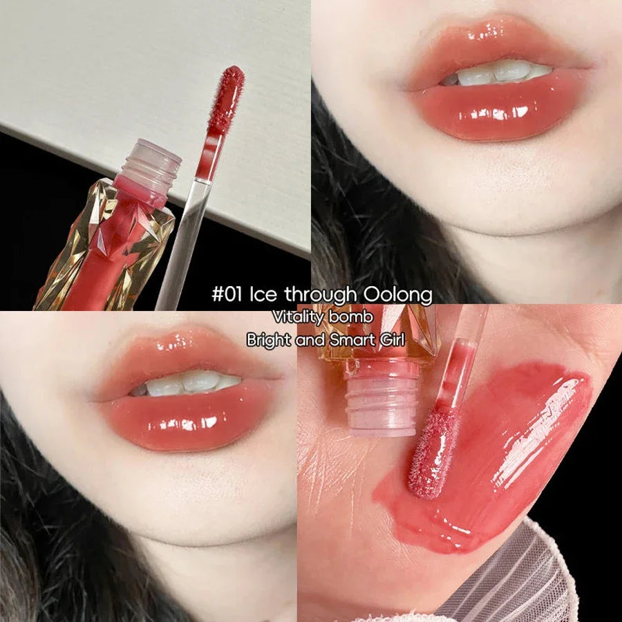 Mirror Lip Gloss Lip Gloss Lip Moisturizing Liquid Lipstick Waterproof Long-Lasting Brightening and Non Fading Lip Gloss