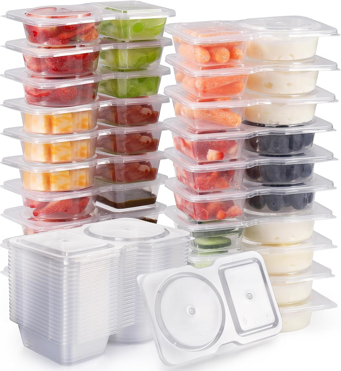 Reusable Snack Containers with Lids 20Pcs,New Snack Containers,Sna