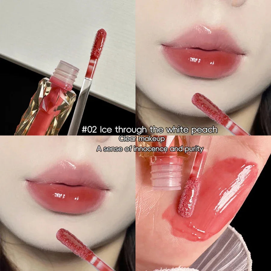 Mirror Lip Gloss Lip Gloss Lip Moisturizing Liquid Lipstick Waterproof Long-Lasting Brightening and Non Fading Lip Gloss