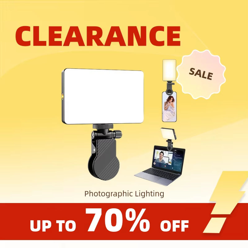 Clearance_Smartphone Selfie Light Selfie Video Conference Light Portable LED Light Compatible for Cell Phone Ipad Laptop Camera_