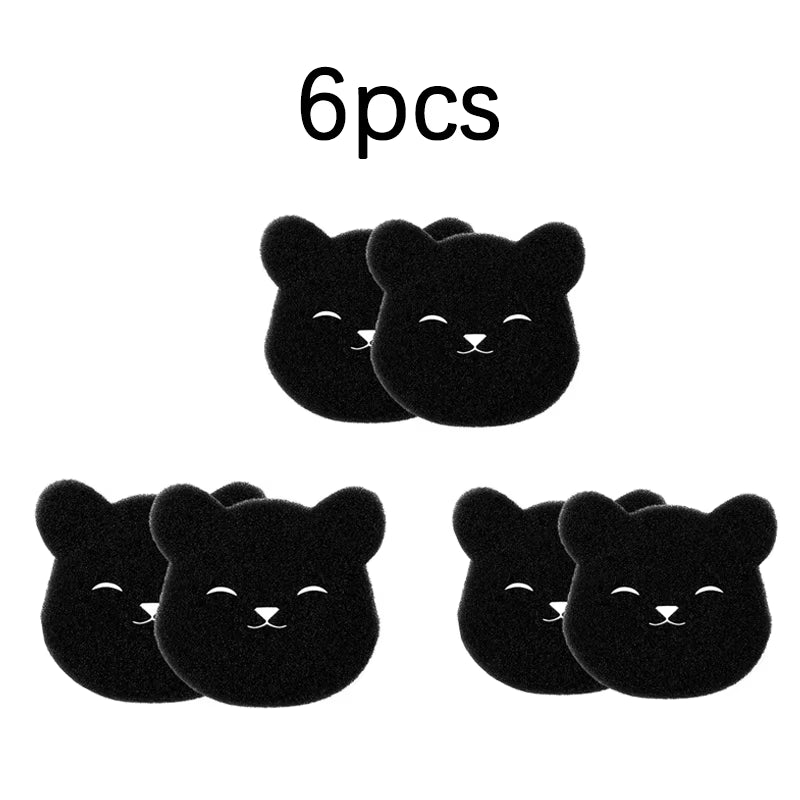 2-6Pcs Pet Hair Remover Bear Shape Laundry Balls Washing Machine Lint Catcher Reusable Clothes Sofa Cat Dog Fur Cleaning Sponge